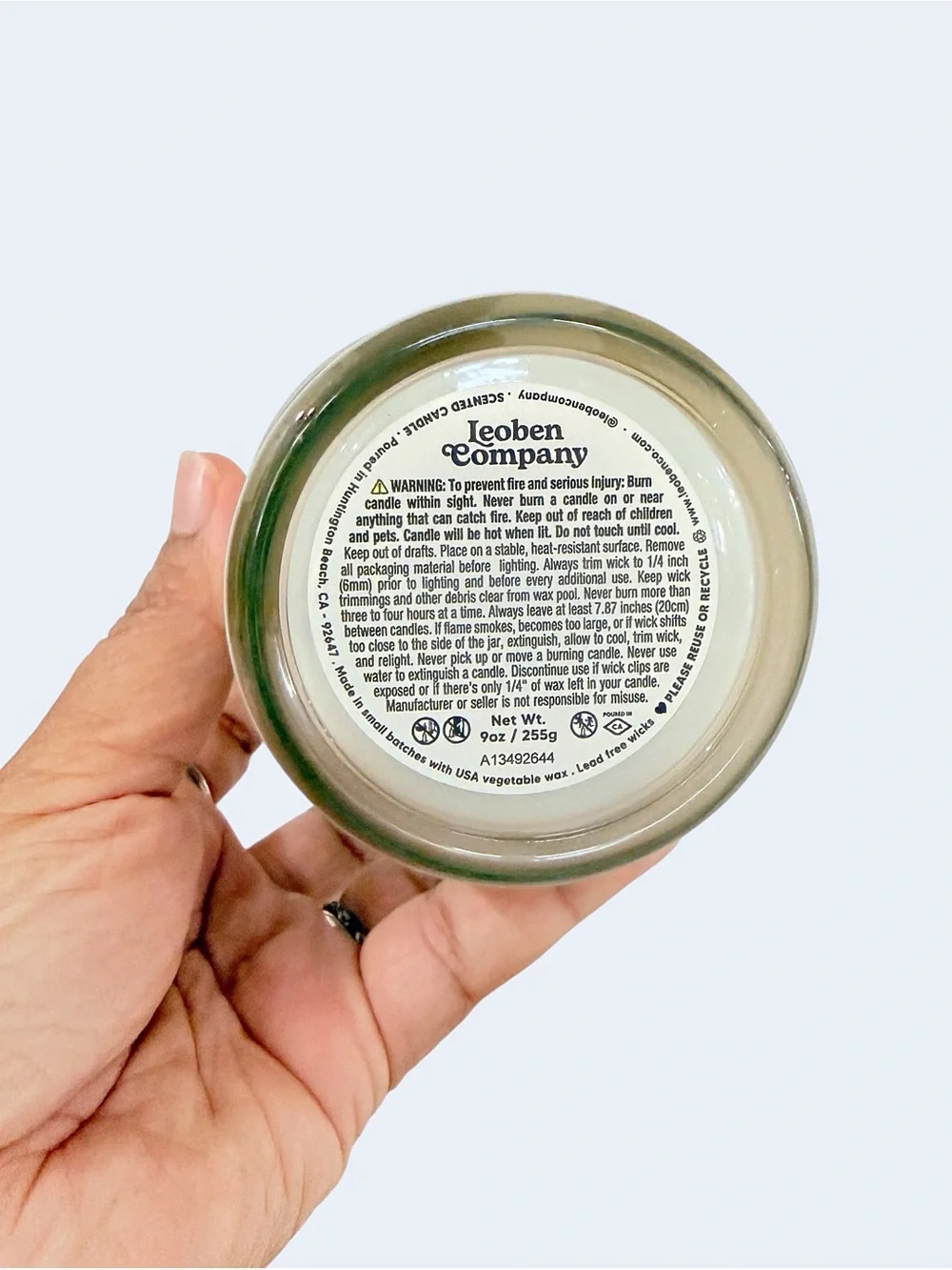 Leoben Company Morning Meditation White Tea, Bergamot, Ginger Scented Candle